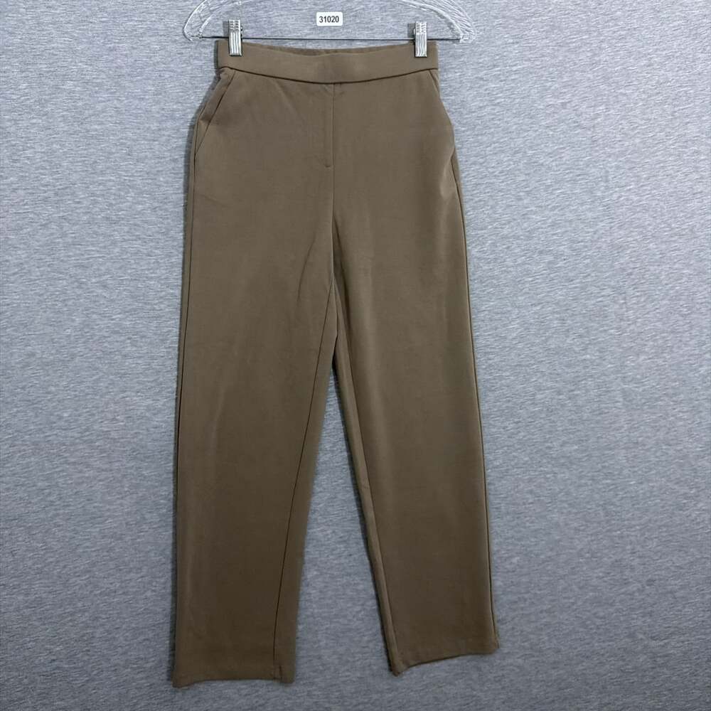NWT OGL Women's Size XS/P Brown Modal Blend Pull On Straight Leg Pants